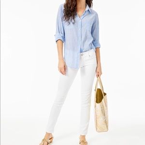 Lilly Pulitzer Sea View Button Down Top